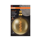 Osram / Ledvance LED Filament Vintage 1906 Globe G200 klar 320° 4,8-33W/822 extra warmweiß 400lm E27 220-240V dimmbar – Verpackung