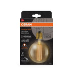 Osram / Ledvance LED Filament Vintage 1906 Globe G95 gold 320° 5,8-40W/822 extra warmweiß 470lm E27 220-240V dimmbar – Verpackung
