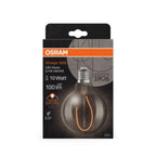 Osram / Ledvance LED Filament Vintage 1906 Globe G95 rauchig 320° 3,4-10W/818 extra warmweiß 100lm E27 220-240V – Verpackung