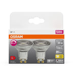 Osram LED Superstar Reflektor PAR16 36° 3,4-35W/927 warmweiß 230lm GU10 220-240V dimmbar 2er Blister – Verpackung