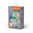Ledvance LED WIFI Smart+ Classic A60 matt 220° 9-60W/827-865 RGBW einstellbar 806lm E27 220-240V dimmbar 3er Pack – Verpackung