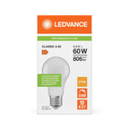 Osram / Ledvance LED Classic A matt 200° Performance 8,8-60W/827 warmweiß 806lm E27 220-240V dimmbar – Verpackung