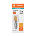 Osram / Ledvance LED Filament Special T26 klar 300° Performance 2,8-25W/827 warmweiß 250lm E14 220-240V – Verpackung