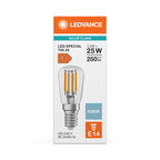 Osram / Ledvance LED Filament Special T26 klar 300° Performance 2,8-25W/865 tageslichtweiß 250lm E14 220-240V – Verpackung
