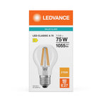 Osram / Ledvance LED Filament Classic A klar 300° Performance 7,5-75W/827 warmweiß 1055lm E27 220-240V – Verpackung