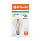Osram / Ledvance LED Filament Classic A klar 300° Performance 7,5-75W/840 kaltweiß 1055lm E27 220-240V – Verpackung