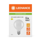 Osram / Ledvance LED Filament Globe G95 matt 300° Performance 7,5-75W/827 warmweiß 1055lm E27 220-240V dimmbar – Verpackung