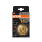 Osram / Ledvance LED Filament Vintage 1906 Globe G80 gold 320° 4,8-37W/822 extra warmweiß 420lm E27 220-240V dimmbar – Verpackung