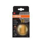 Osram / Ledvance LED Filament Vintage 1906 Globe G80 gold 320° 5,8-40W/822 extra warmweiß 470lm E27 220-240V dimmbar – Verpackung
