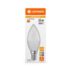 Osram / Ledvance LED Kerze B matt 200° Superior 2,8-25W/927 warmweiß 245lm E14 220-240V – Verpackung