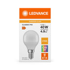 Osram / Ledvance LED Tropfen P matt 180° Superior 4,9-40W/927 warmweiß 470lm E14 220-240V – Verpackung