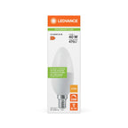 Osram / Ledvance LED Kerze B matt 240° Performance 4,9-40W/827 warmweiß 470lm E14 220-240V dimmbar – Verpackung
