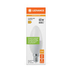 Osram / Ledvance LED Kerze B matt 200° Superior 7,3-60W/827 warmweiß 806lm E14 220-240V – Verpackung
