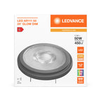 Osram / Ledvance LED AR111 24° Superior 7,2-50W/918-927 warmweiß 450lm G53 12V dimmbar Glowdim – Verpackung