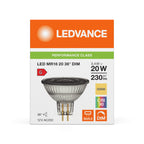Osram / Ledvance LED Reflektor MR16 36° Performance 3,4-20W/930 warmweiß 230lm GU5.3 12V dimmbar – Verpackung