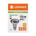 Osram / Ledvance LED Reflektor R80 36° Performance 8,5-100W/827 warmweiß 670lm E27 220-240V dimmbar – Verpackung