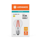 Osram / Ledvance LED Filament Classic A klar 300° Value 7,5-75W/827 warmweiß 1055lm E27 220-240V – Verpackung