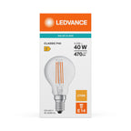 Osram / Ledvance LED Filament Tropfen P klar 300° Value 4-40W/827 warmweiß 470lm E14 220-240V – Verpackung