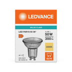 Osram / Ledvance LED Reflektor PAR16 36° Value 4,3-50W/830 warmweiß 350lm GU10 220-240V – Verpackung