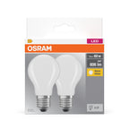 Osram / Ledvance LED Filament Base Classic A matt 300° 7-60W/827 warmweiß 806lm E27 220-240V 2er Pack – Verpackung
