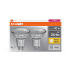 Osram / Ledvance LED Base Spot PAR16 36° 4,3-50W/827 warmweiß 350lm GU10 220-240V 2er Pack – Verpackung