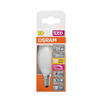 Osram / Ledvance LED Filament Superstar Plus Kerze B matt 300° 2,2-25W/927 warmweiß 300lm E14 220-240V dimmbar – Verpackung