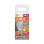 Osram / Ledvance LED Filament Superstar Plus Tropfen P matt 300° 2,2-25W/927 warmweiß 300lm E27 220-240V dimmbar – Verpackung