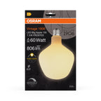 Osram / Ledvance LED Filament Vintage 1906 Big Apple matt 320° 7,3-60W/827 warmweiß 806lm E27 220-240V dimmbar – Verpackung
