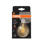 Osram / Ledvance LED Filament Vintage 1906 Globe G80 klar 300° Spiral 4,9-40W/922 extra warmweiß 470lm E27 220-240V dimmbar – Verpackung