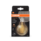 Osram / Ledvance LED Filament Vintage 1906 Globe G80 klar 300° Heart 4,9-40W/922 extra warmweiß 470lm E27 220-240V dimmbar – Verpackung