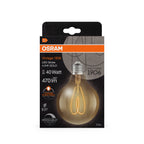 Osram / Ledvance LED Filament Vintage 1906 Globe G95 klar 300° Heart 4,9-40W/922 extra warmweiß 470lm E27 220-240V dimmbar – Verpackung