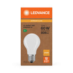 Osram / Ledvance LED Filament Classic A matt 300° Superior UltraEfficient 3,8-60W/827 warmweiß 806lm E27 220-240V – Verpackung
