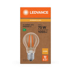 Osram / Ledvance LED Filament Classic A klar 300° Superior UltraEfficient 5-75W/827 warmweiß 1055lm E27 220-240V – Verpackung