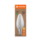 Osram / Ledvance LED Filament Kerze B matt 330° Superior UltraEfficient 1,2-25W/827 warmweiß 255lm E14 220-240V – Verpackung