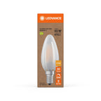 Osram / Ledvance LED Filament Kerze B matt 300° Superior UltraEfficient 2,9-40W/827 warmweiß 470lm E14 220-240V dimmbar – Verpackung