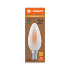 Osram / Ledvance LED Filament Kerze B matt 330° Superior UltraEfficient 2,2-40W/827 warmweiß 470lm E14 220-240V – Verpackung