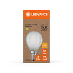 Osram / Ledvance LED Filament Tropfen P matt 300° Superior UltraEfficient 2,9-40W/827 warmweiß 470lm E14 220-240V dimmbar – Verpackung