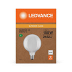 Osram / Ledvance LED Filament Globe G125 matt 330° Superior UltraEfficient 11,6-150W/840 kaltweiß 2452lm E27 220-240V – Verpackung