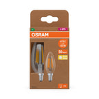 Osram / Ledvance LED Filament Kerze B klar 320° UltraEfficient 2,2-40W/827 warmweiß 470lm E14 220-240V 2er Pack – Verpackung