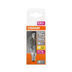 Osram / Ledvance LED Filament Retrofit Kerze BW klar gedreht 300° 2,8-25W/827 warmweiß 250lm E14 220-240V dimmbar – Verpackung