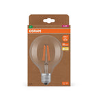 Osram / Ledvance LED Filament Globe G95 klar 300° UltraEfficient 3,8-60W/827 warmweiß 806lm E27 220-240V – Verpackung