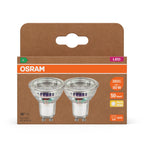 Osram / Ledvance LED Spot PAR16 36° UltraEfficient 2-50W/827 warmweiß 360lm GU10 220-240V 2er Pack – Verpackung