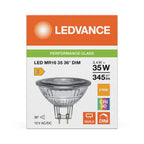 Osram / Ledvance LED Spot MR16 36° Performance 3,4-35W/927 warmweiß 345lm GU5.3 12V dimmbar – Verpackung