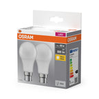 Osram / Ledvance LED Base Classic A matt 150° 8-60W/827 warmweiß 806lm B22d 220-240V 2er Pack – Verpackung