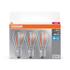 Osram / Ledvance LED Filament Base Classic A klar 300° 7-60W/865 tageslichtweiß 806lm E27 220-240V 3er Pack – Verpackung