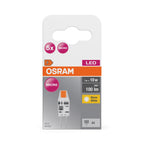 Osram / Ledvance LED Base Pin klar 320° Micro 1-10W/827 warmweiß 100lm G4 12V 5er Pack – Verpackung