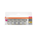 Osram / Ledvance LED Base Spot PAR16 36° 3,4-35W/927 warmweiß 230lm GU10 220-240V dimmbar 5er Pack – Verpackung