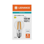 Osram / Ledvance LED Filament Classic A klar 300° Performance 11-100W/840 kaltweiß 1521lm E27 220-240V – Verpackung