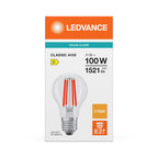 Osram / Ledvance LED Filament Classic A klar 300° Value 11-100W/827 warmweiß 1521lm E27 220-240V – Verpackung