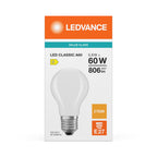 Osram / Ledvance LED Filament Classic A matt 300° Performance 5,9-60W/827 warmweiß 806lm E27 220-240V – Verpackung
